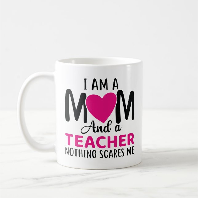 Taza De Café Soy Mamá Y Profesora (Izquierda)