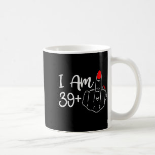 Taza De Café Soy Más 1 Dedo Medio Divertido Cumpleaños 40 Mujer