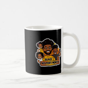 Taza De Café Soy Mes de la Historia Negra Orgullo Africano Puño