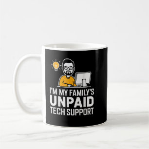 Taza De Café Soy mi familia Apoyo técnico no remunerado Humor t