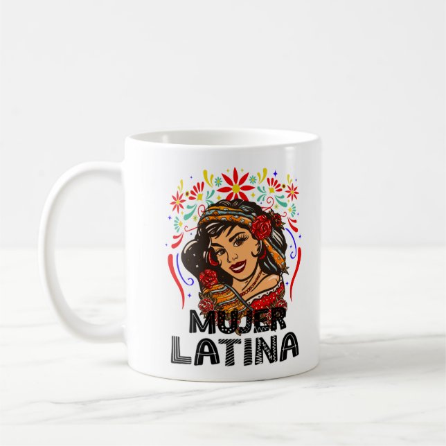 Taza De Café Soy mujer latina, fuerte mujer latina (Izquierda)