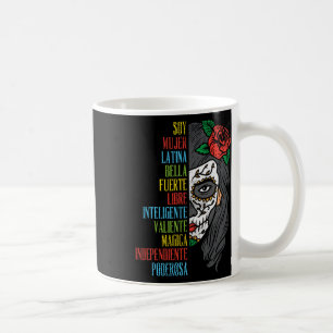 Taza De Café Soy mujer Latina Sugar Skull Mujeres Cinco De Mayo