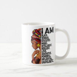 Taza De Café Soy mujer negra educada Mes de la historia negra B