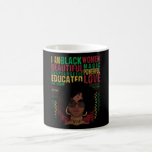 Taza De Café Soy Mujer Negra Hermosa Poderosa Historia Negra
