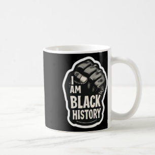 Taza De Café Soy negro mes de la historia Orgullo africano Puño