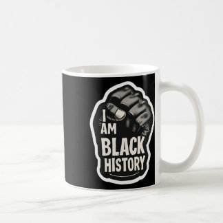 Taza De Café Soy negro mes de la historia Orgullo africano Puño