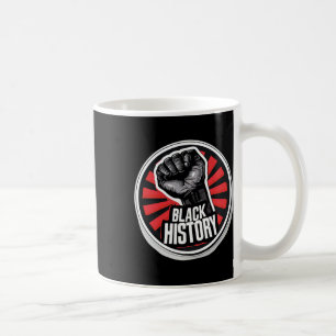 Taza De Café Soy negro mes de la historia Orgullo africano Puño
