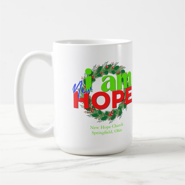 Taza De Café SOY NUEVA ESPERANZA NAVIDADES DE CAFÉ MUG 15oz (Izquierda)