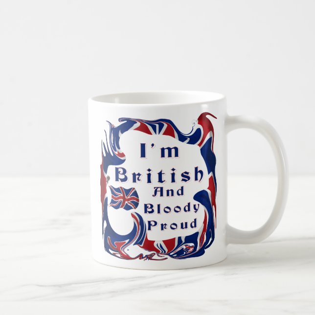 Taza De Café Soy orgulloso británico y sangriento (Derecha)