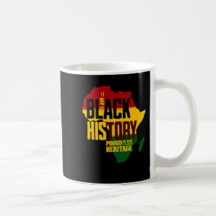 Taza De Café Soy orgulloso de la historia negra de nuestra cami