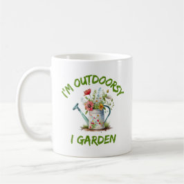 Taza De Café Soy Outdoorsy I Garden | Jardinería divertida