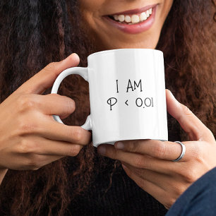 Taza De Café Soy P < 0.01 Regalo Divertido Psicólogo Estadístic