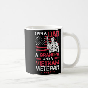 Taza De Café Soy Papá Un Abuelo Y Un Veterano De Vietnam Guay Q