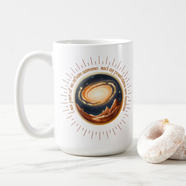 Taza De Café Soy parte de un universo infinito. (Con donut)