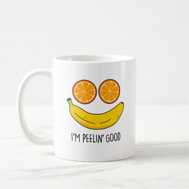 Taza De Café Soy Peelin Good Funny Fruit Pun (Izquierda)