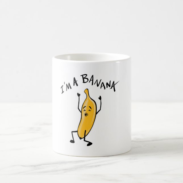 Taza De Café Soy personalizado de plátanos para amantes del caf (Centro)