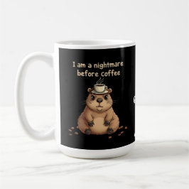 Taza De Café Soy pesadilla antes del café, amovers Motto