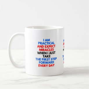 Taza De Café Soy Práctico Y Espero Milagros
