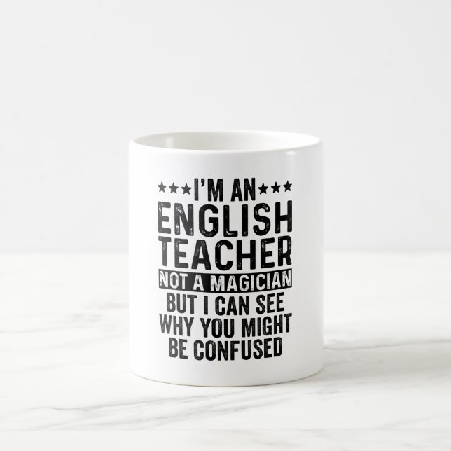 Taza De Café Soy profesora de inglés, no es cómica de mago (Centro)