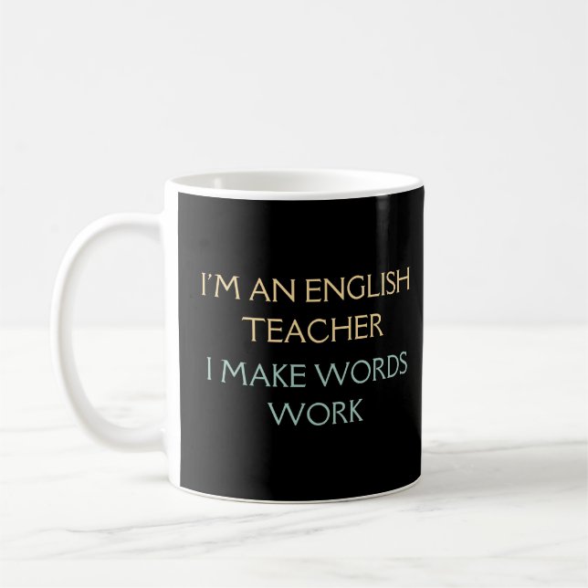 Taza De Café Soy Profesora De Inglés | Regalo de profesor de in (Izquierda)