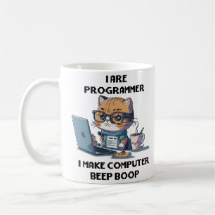 Taza De Café Soy programador de gatos de caca de gatos