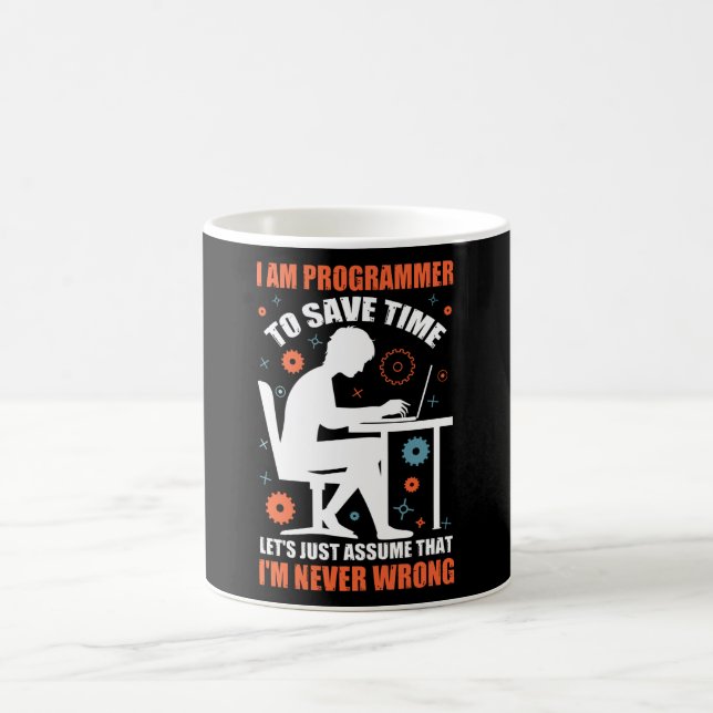 Taza De Café Soy programador para ahorrar tiempo (Centro)