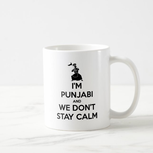 Taza De Café Soy Punjabi y no guardamos calma (Derecha)