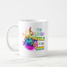 Taza De Café Soy Rockin al rompecabezas para mi hijo