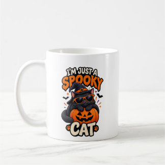 Taza De Café Soy Solo una Camiseta de Gato Espeluznante de Hall