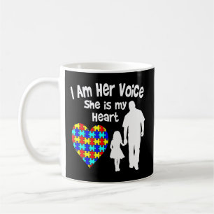 Taza De Café Soy su voz Ella es consciente del autismo de mi ca