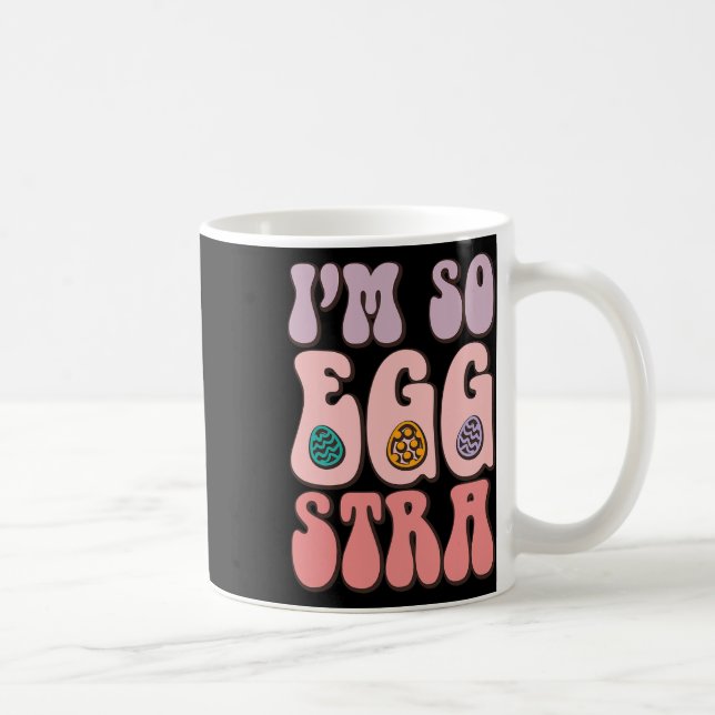 Taza De Café Soy tan Huevo-estrella Cute Bunny Huevo Retro Groo (Derecha)