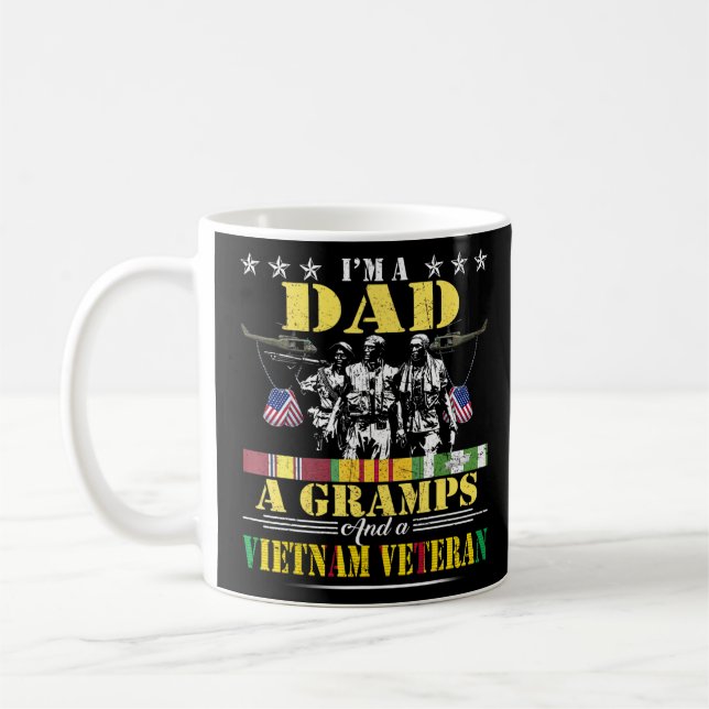 Taza De Café Soy Un Abuelo Abuelo Vietnam Veterano Ejército Vin (Izquierda)