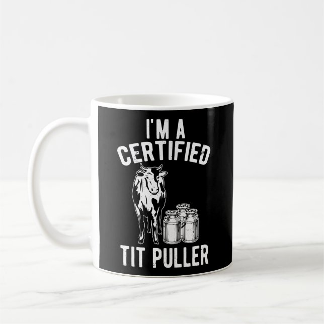 Taza De Café Soy Un Agricultor De Vacas Láctea De Tit Puller Ce (Izquierda)