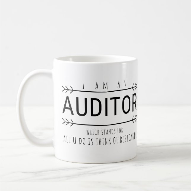 Taza De Café Soy un auditor cómico contable (Izquierda)