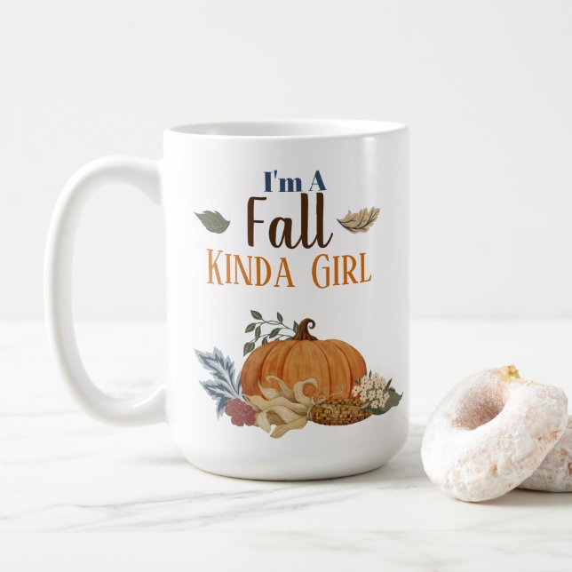 Taza De Café Soy un Chica de Caída (Con donut)