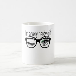 Taza De Café Soy un Chica muy nervioso con sombra de ojos verde