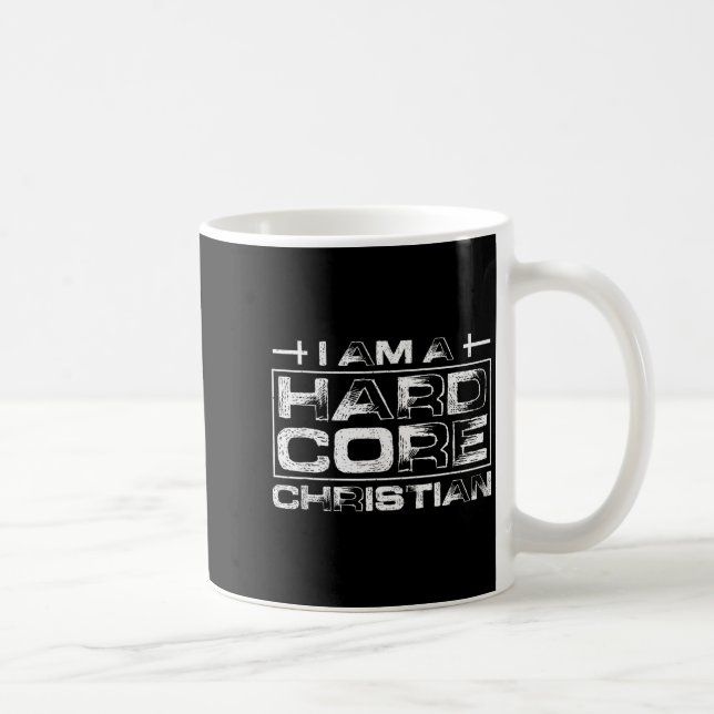 Taza De Café Soy un cristiano de corazón duro (Derecha)