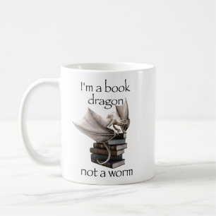 Taza De Café Soy un dragón de libros, no un gusano