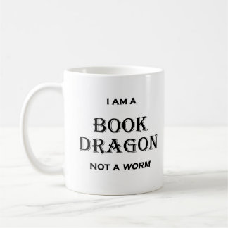 Taza De Café Soy un dragón del libro no un gusano