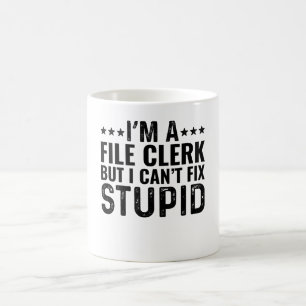 Taza De Café Soy un empleado de archivos, pero no puedo arregla