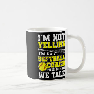 Taza De Café Soy un entrenador de sóftbol divertido coaching de