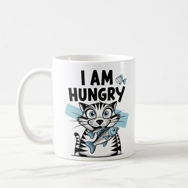 Taza De Café Soy un gato hambriento (Izquierda)
