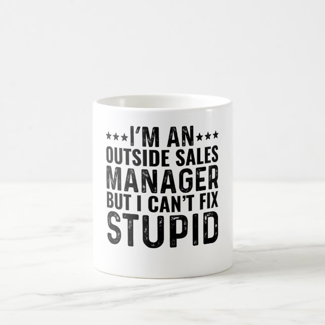 Taza De Café Soy un gerente de ventas externo, pero no puedo ar (Centro)