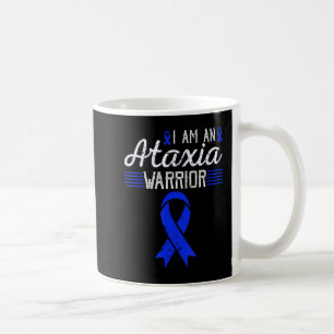 Taza De Café Soy Un Guerrero Ataxia Conciencia De Cinta Azul T-