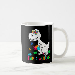 Taza De Café Soy Un Guerrero Autismo Familiar De Dinosaurio Con