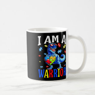 Taza De Café Soy Un Guerrero Autismo Familiar De Dinosaurio Con