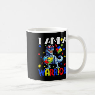 Taza De Café Soy Un Guerrero Autismo Niños Familia Dinosautismo