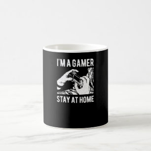 Taza De Café Soy un jugador me quedo en casa