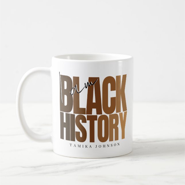 Taza De Café Soy un mes de historia negra honrando a los afroam (Izquierda)