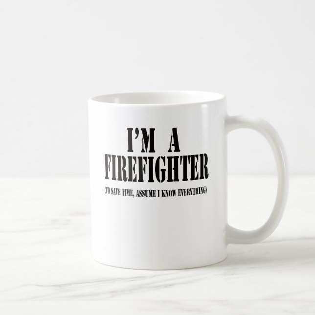 Taza De Café Soy un negro del bombero (Derecha)